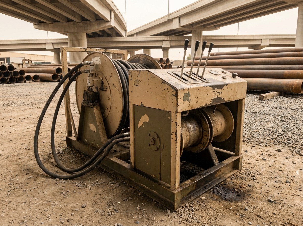 hose connected pulling skid